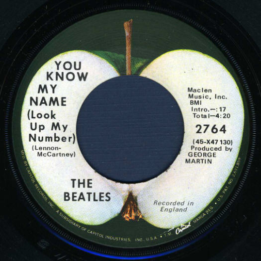 You Know My Name (Look Up The Number) song by The Beatles. The in-depth story behind the songs of The Beatles. Recording History. Songwriting History. Song Structure and Style.